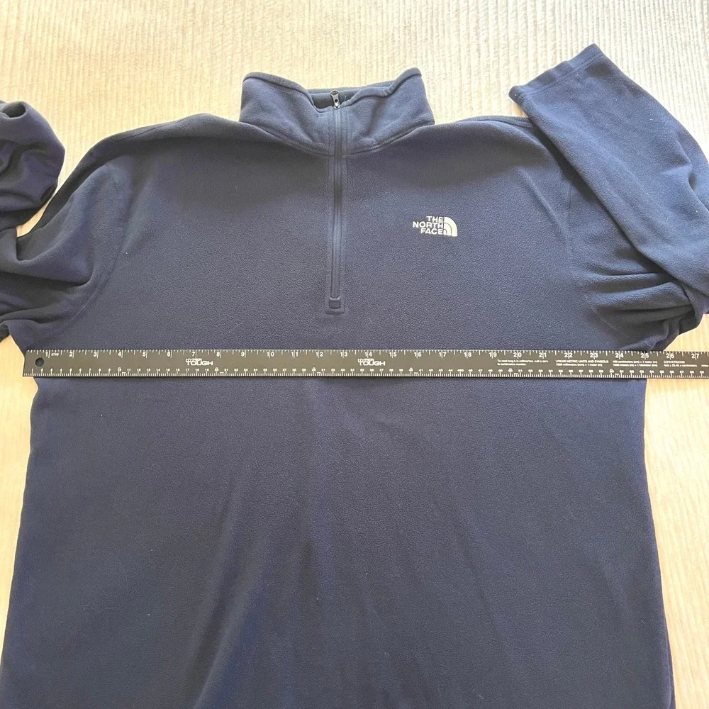 The North Face Mens Navy Blue TKA 100 Glacier Quarter Zip Fleece Pullover XL